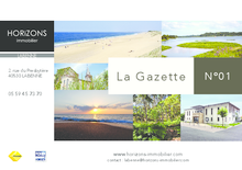 HORIZONS IMMOBILIER - La Gazette N°1 - Labenne